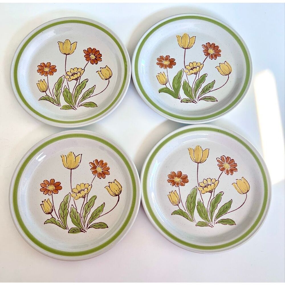 4 Country Casual Stoneware Sunnyvale Chop Plate Round Platter 12" Japan